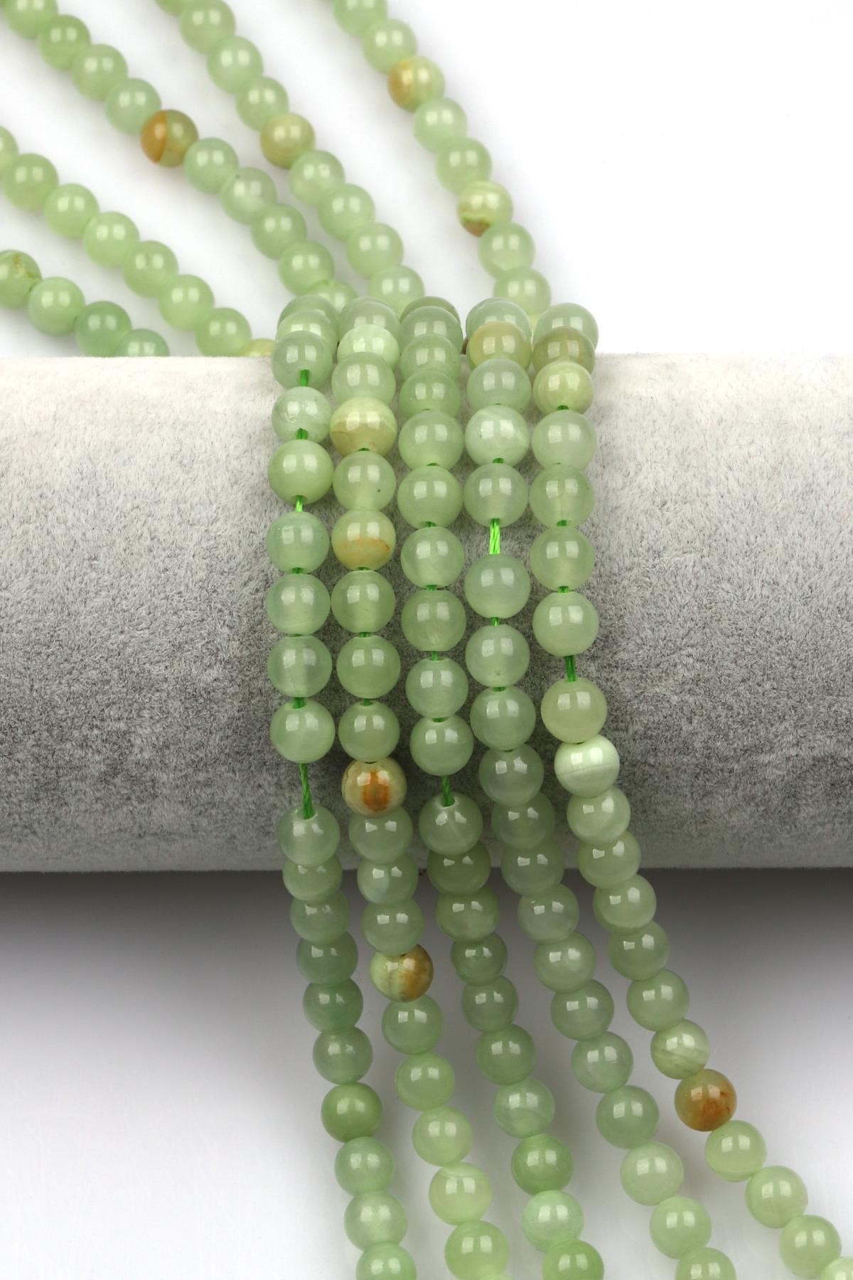 Yeşil Oniks Doğal Taş Dizi 6 mm Küre Kesim