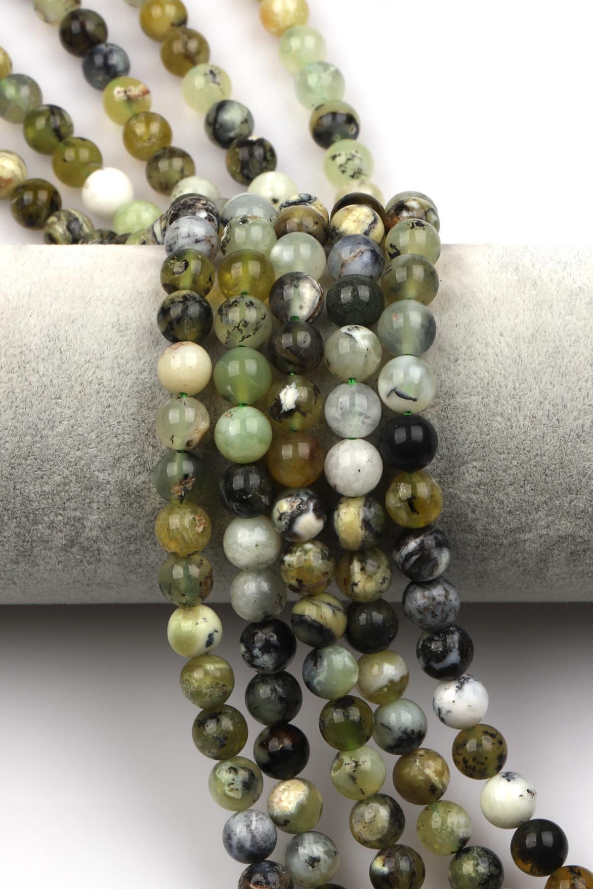 Yeşil Opal Doğal Taş Dizi 8 mm Küre Kesim