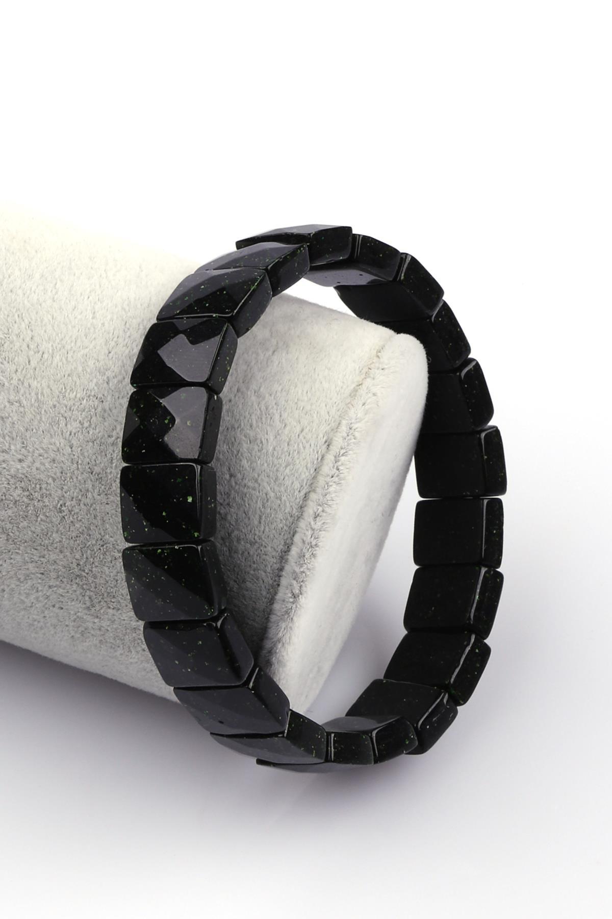 Yeşil Yıldız Taşı Bileklik 9 x 12 mm Özel Kesim