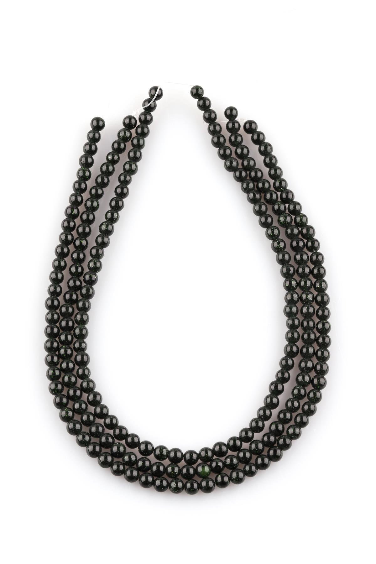 Yeşil Yıldız Taşı Sentetik Taş Dizi 6 mm Küre Kesim