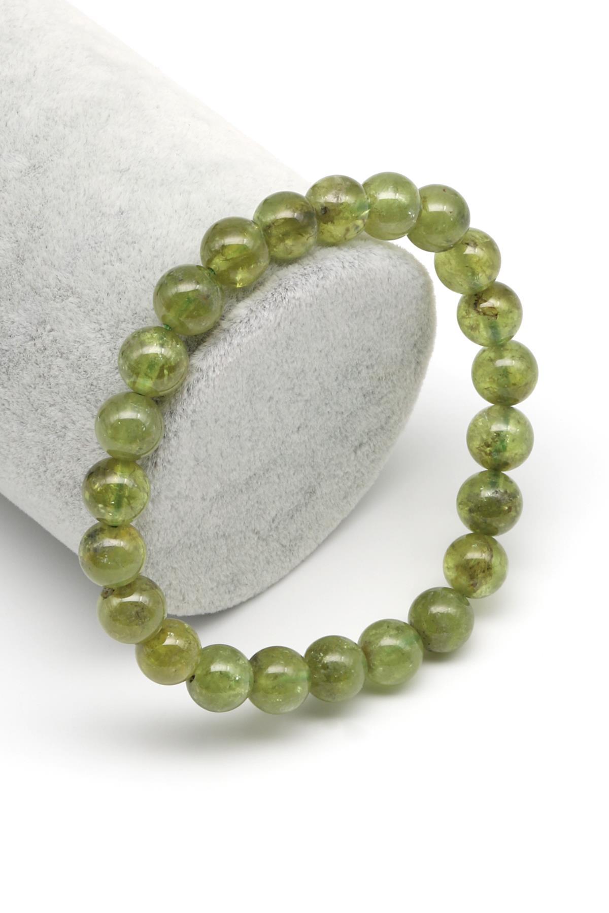 Zebercet Doğal Taş 8 mm Küre Kesim Bileklik