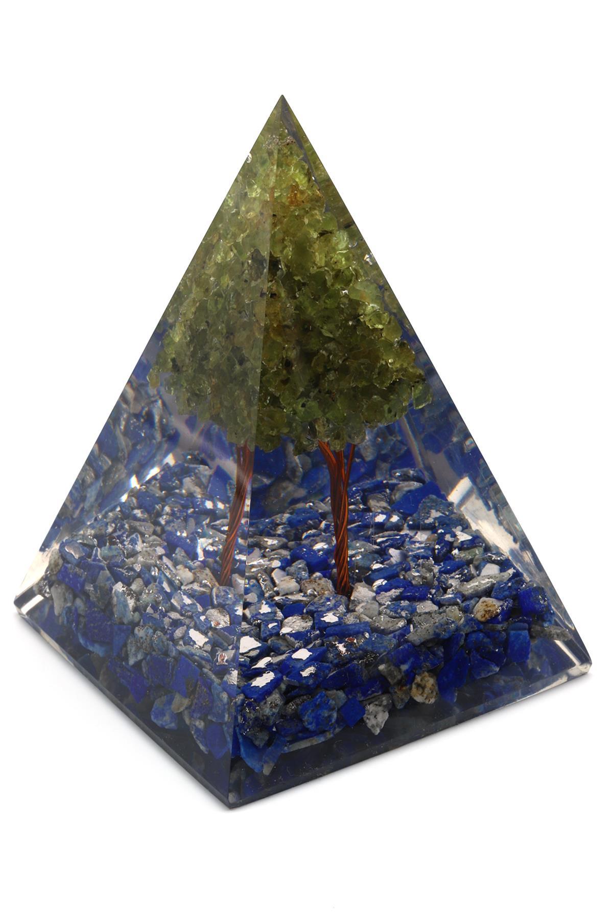 Zebercet - Lapis Lazuli Taşından Orgonit Piramit