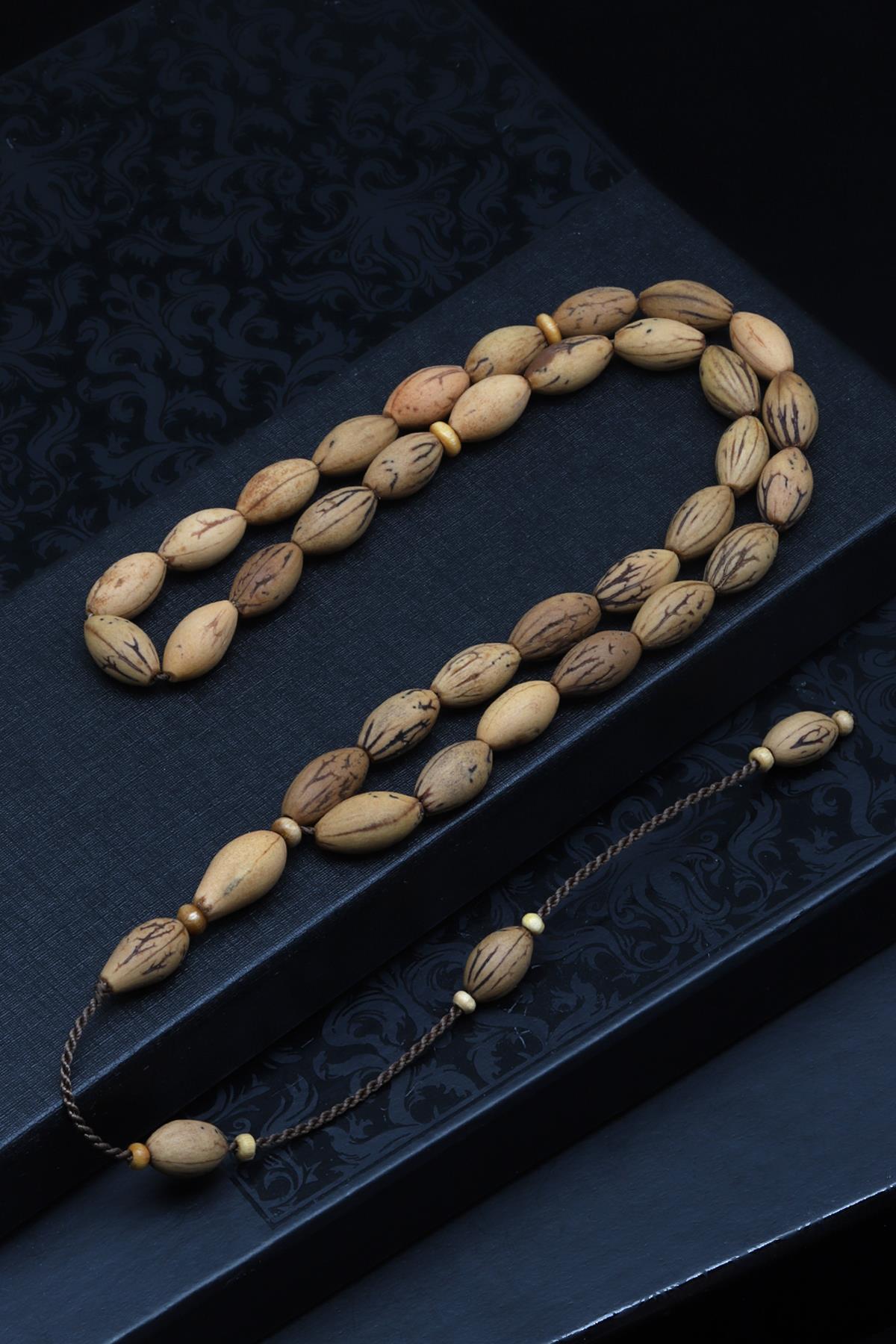 Zeytin Çekirdeği Tesbih 7 x 13 mm Arpa Kesim