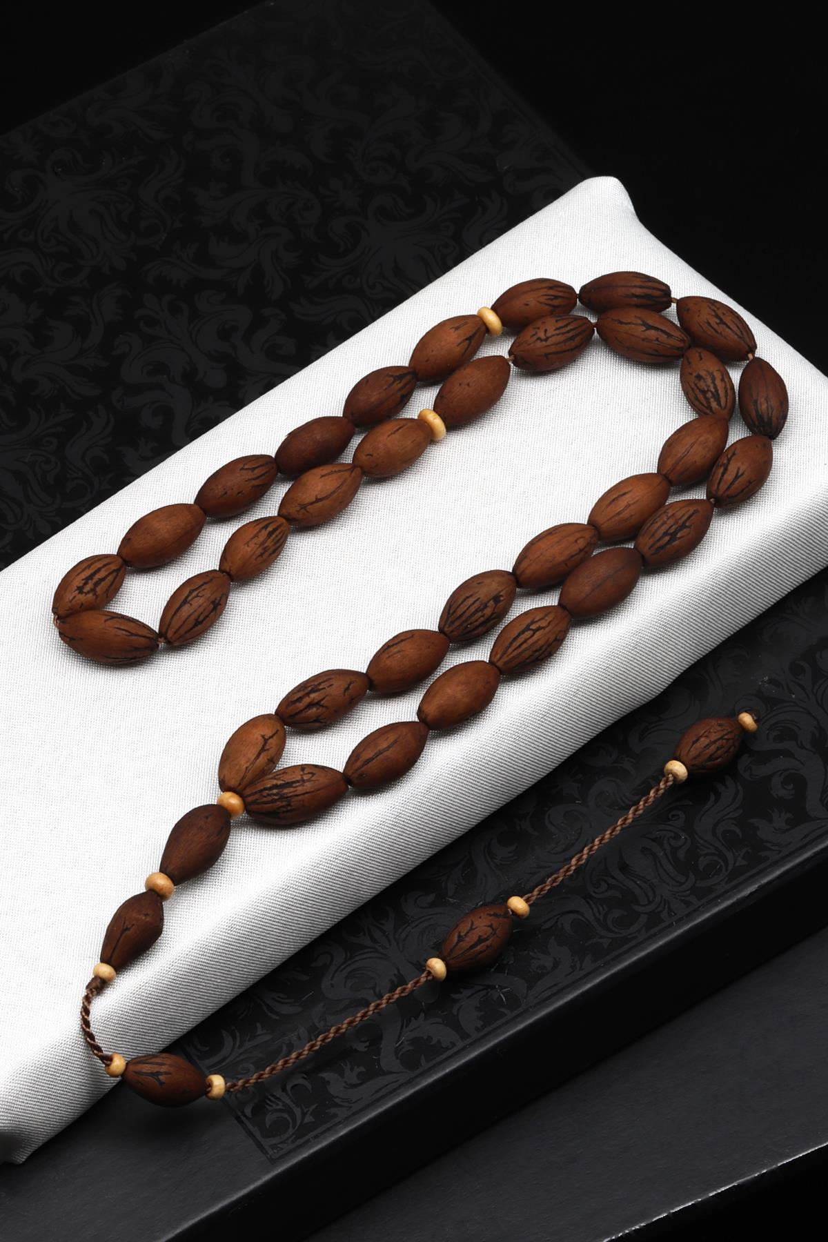 Zeytin Çekirdeği Tesbih 7 x 13 mm Arpa Kesim