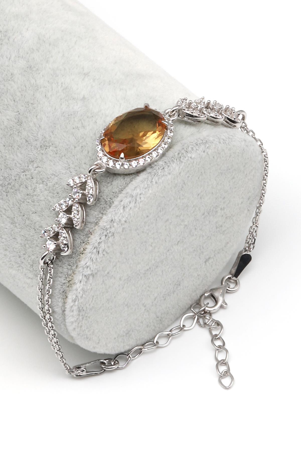 Zultanit 925 Ayar Gümüş Bileklik 