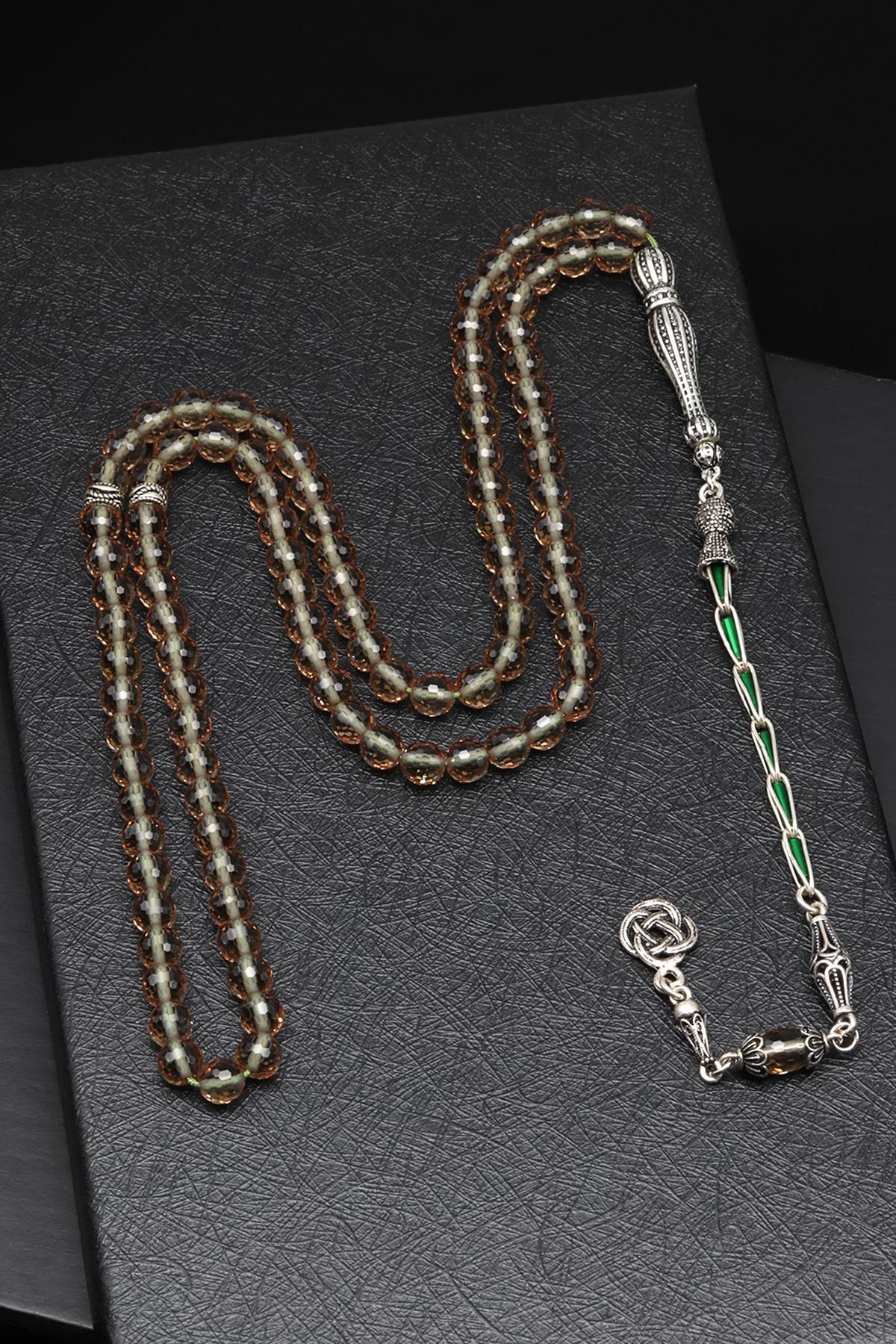 Zultanit 99'Lu Tesbih 6 mm 925 Ayar Gümüş Püsküllü Fasetli Küre Kesim