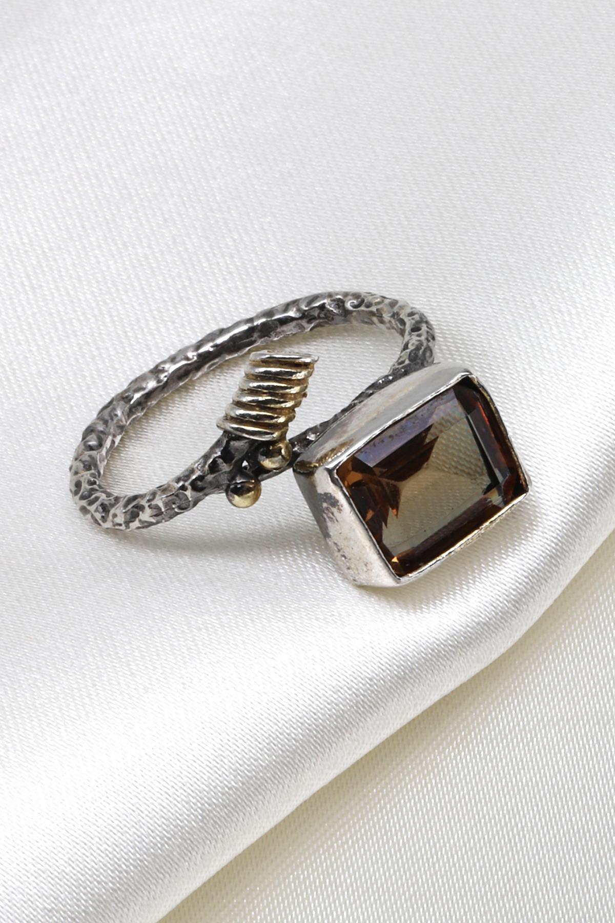 Zultanit Doğal Taş 925 Ayar Gümüş Ayarlanabilir Yüzük