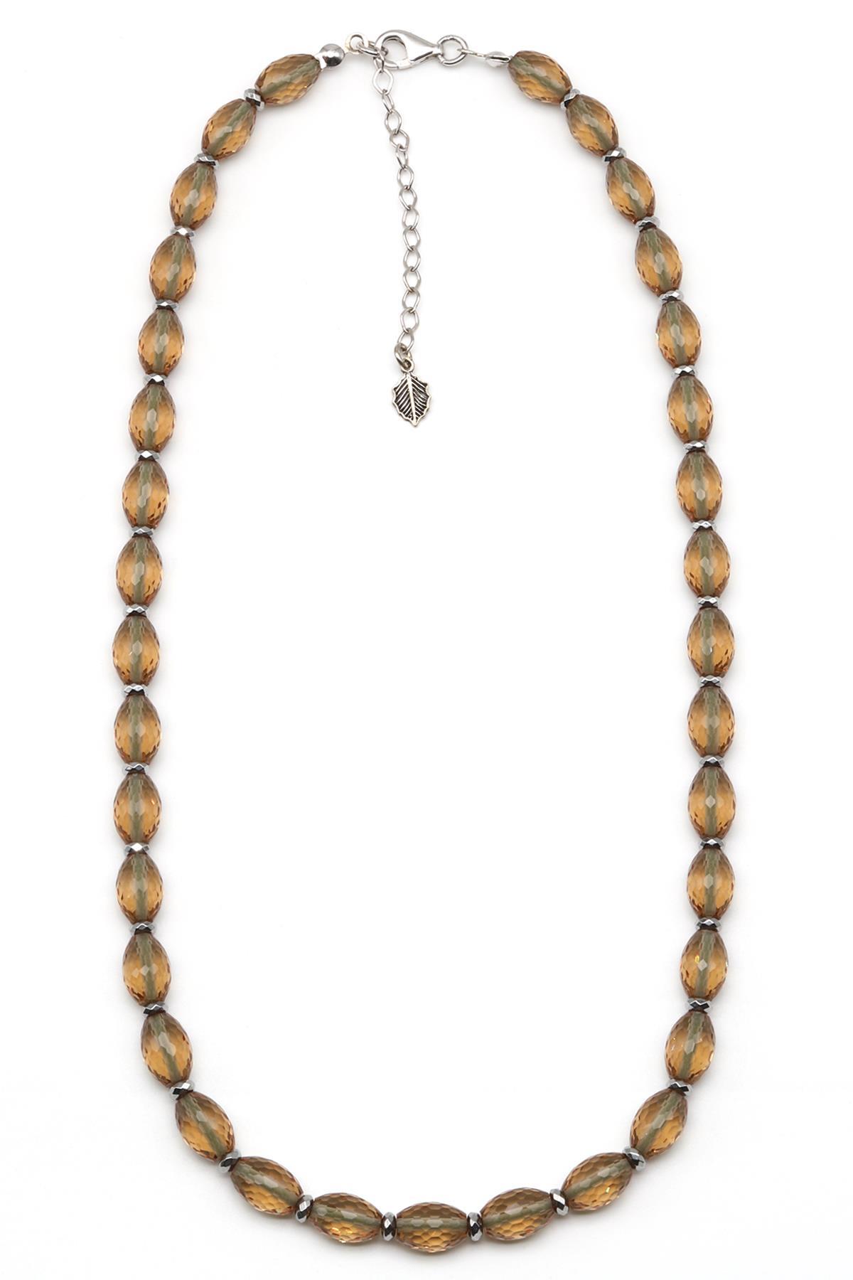 Zultanit-Hematit Doğal Taş 925 Ayar Gümüş Kolye