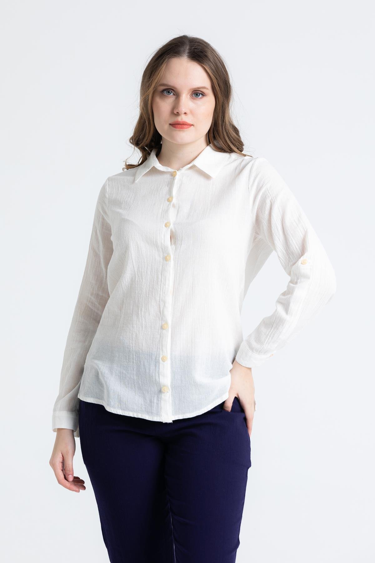 Avşar Gömlek Krem Krm