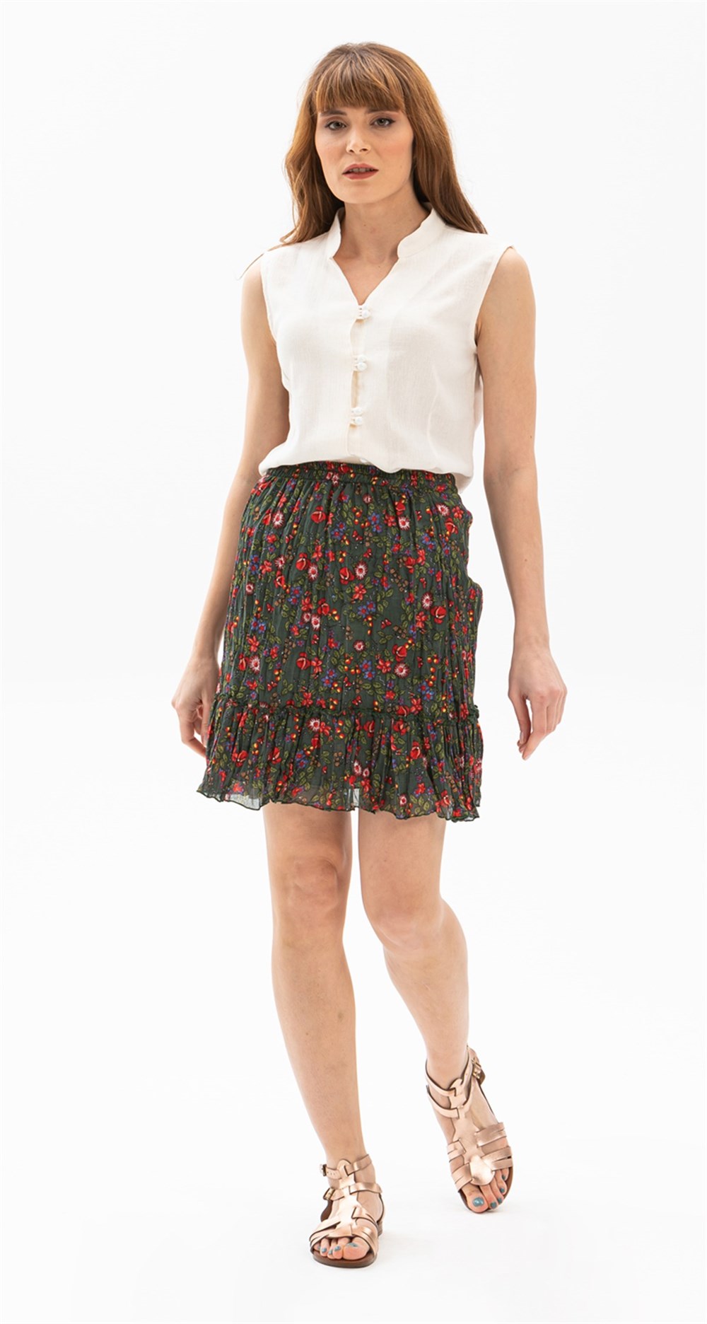 Toptan Kolsuz Şile Bezi Arzu Günlük Yazlık Bluz Krem