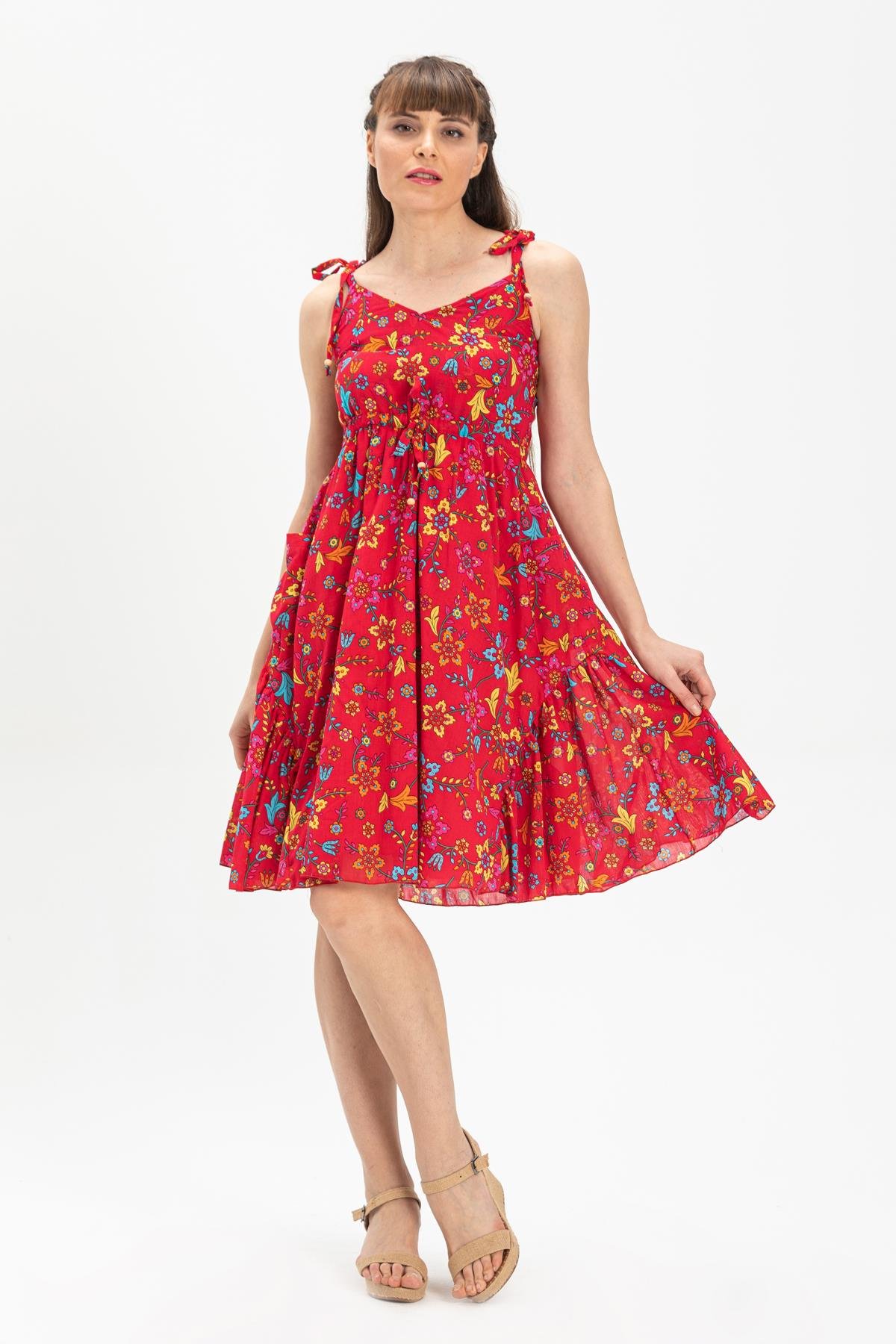 Toptan Melisa Elbise Fuşya 