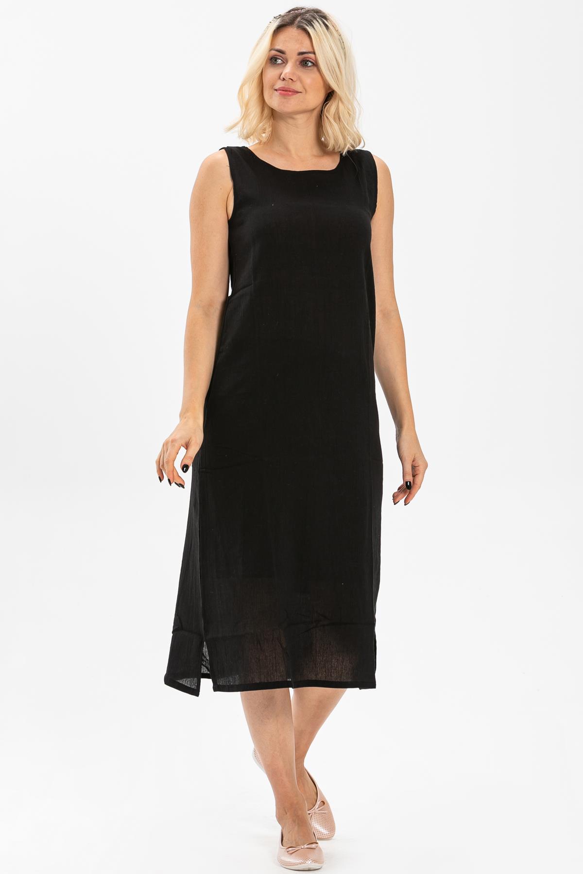 Toptan Uzun Şile Bezi Elbise Astarı Siyah