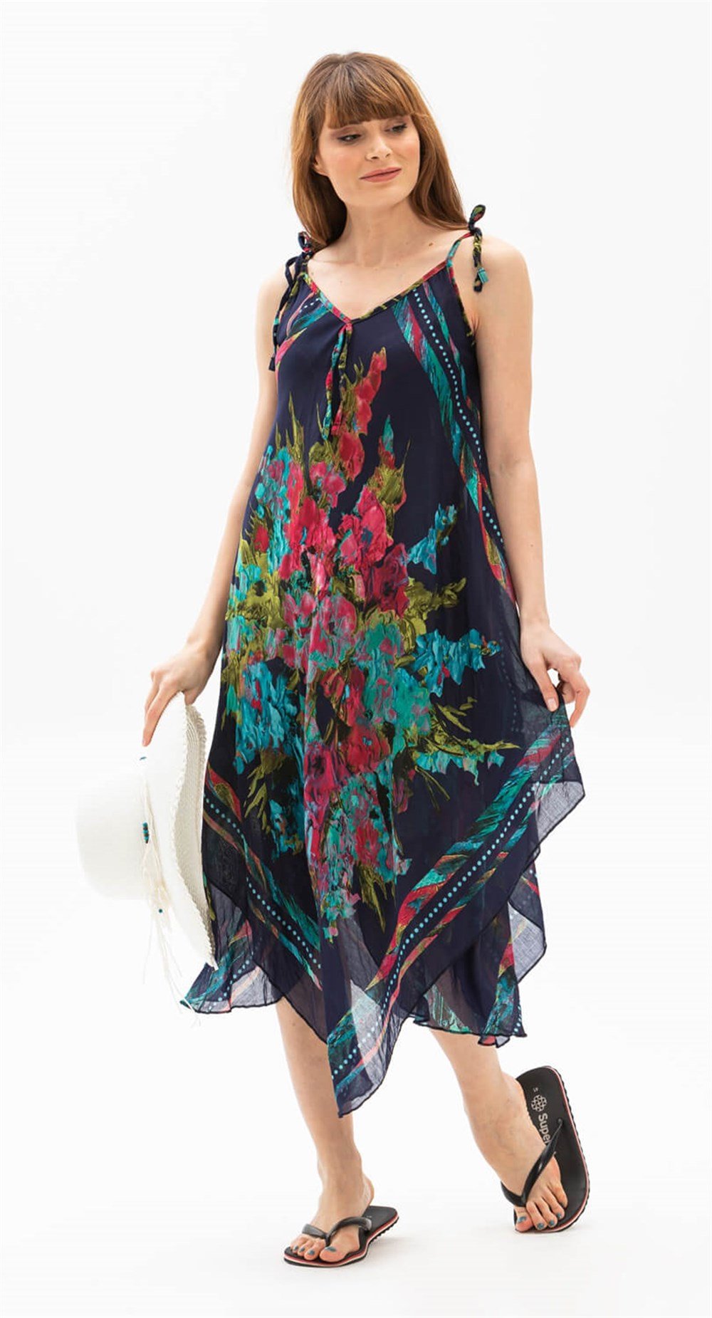 Afrodit Vual Elbise Lacivert