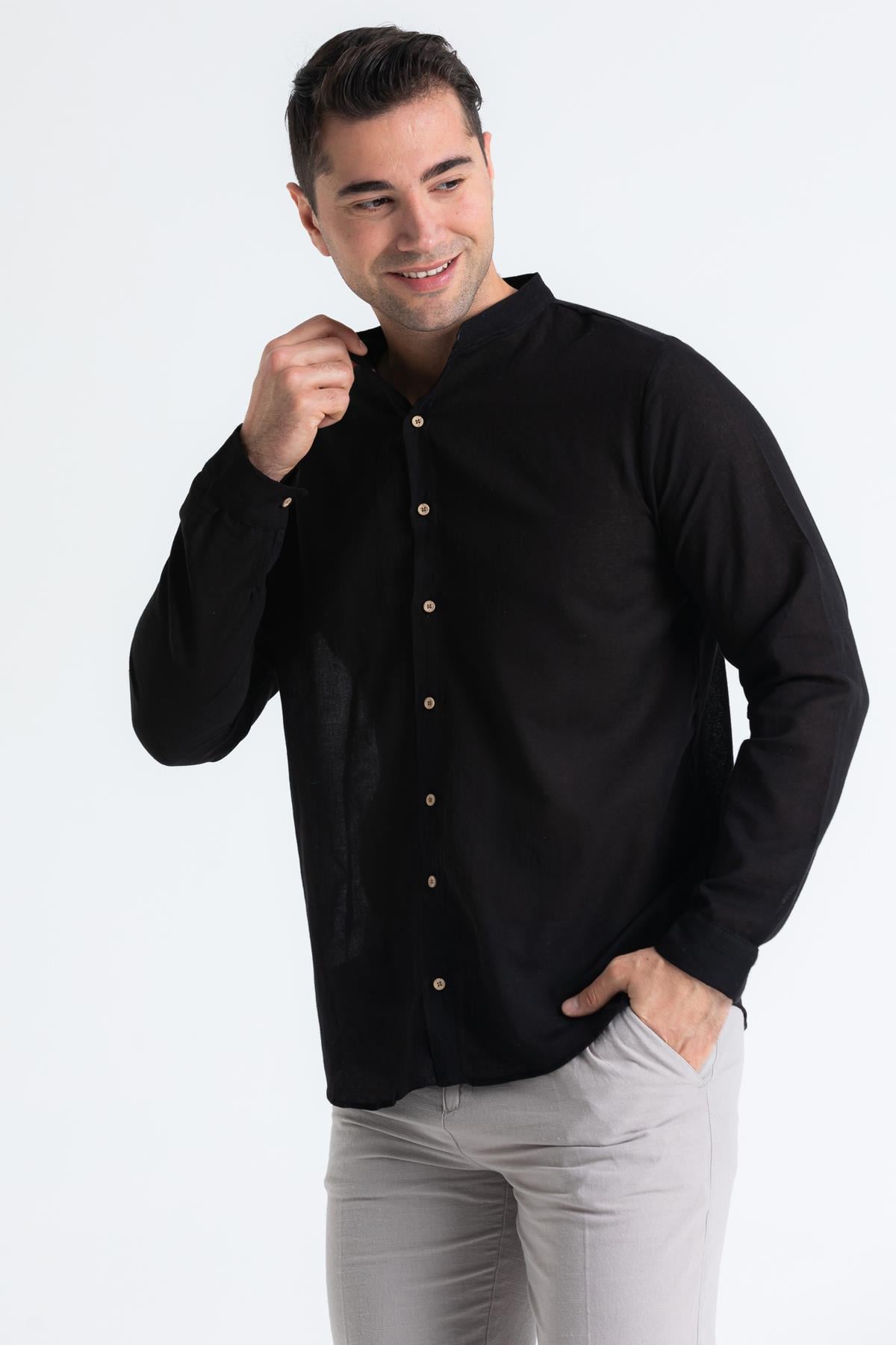 Ege Gömlek Siyah Syh