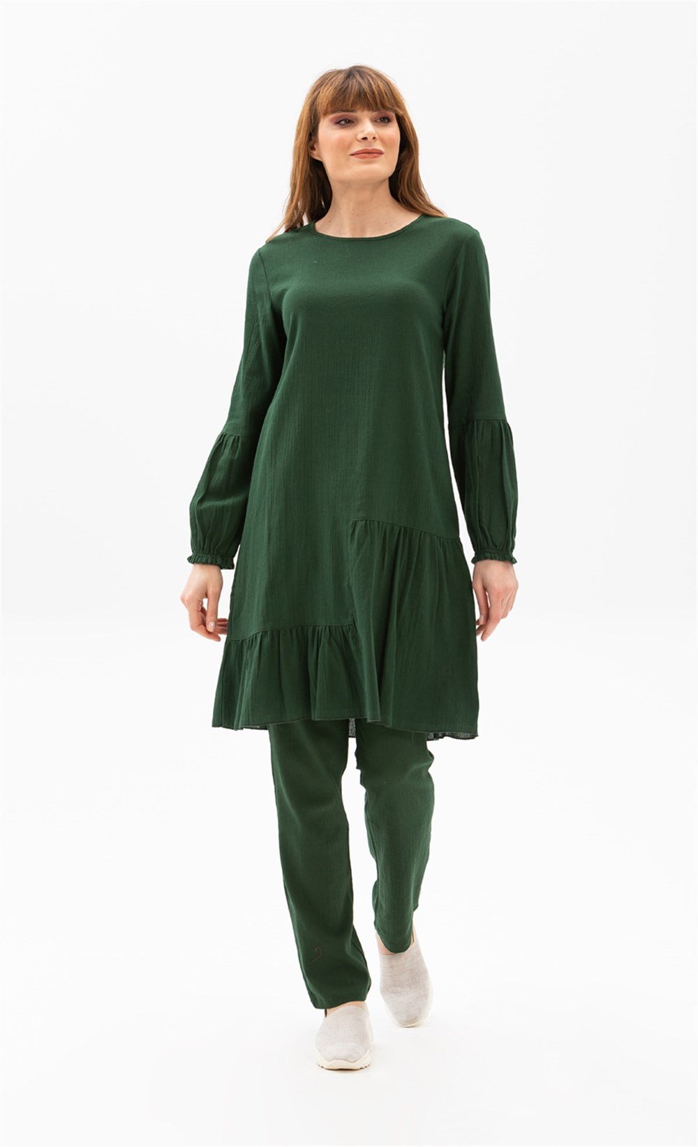 Toptan Elif Şile Bezi İkili Takım Yeşil