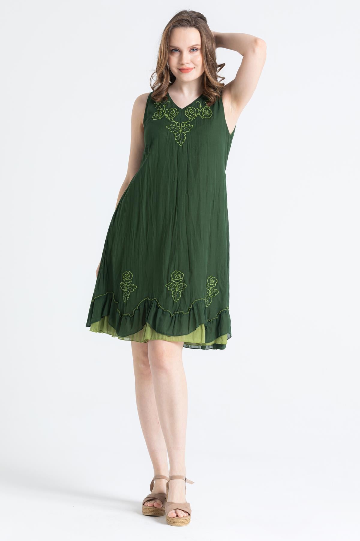 Jülide Elbise Yeşil Ysl