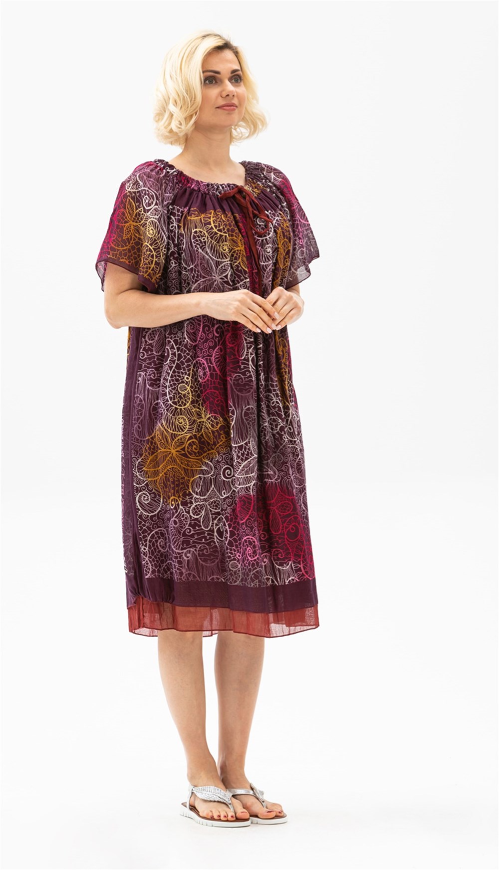 Toptan Karmen Elbise Mor