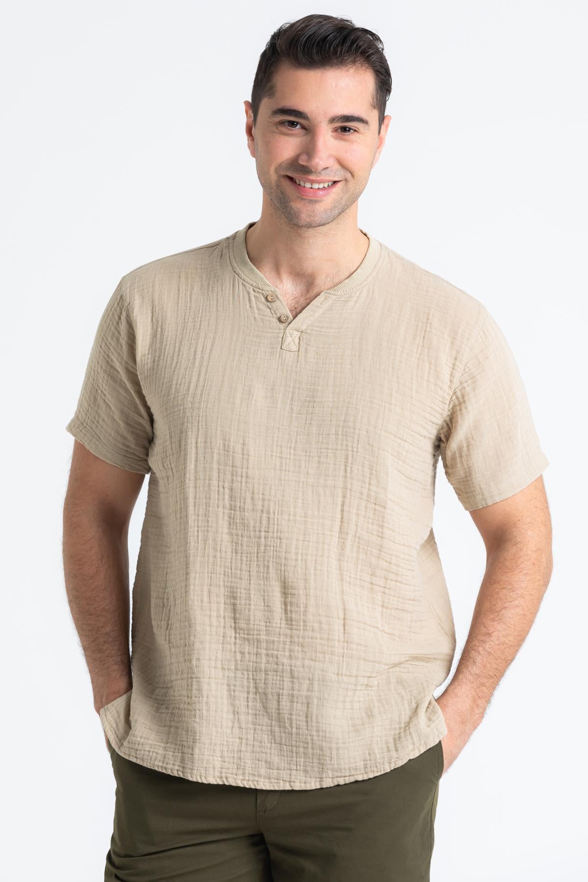 Ribanalı Tshirt Vizon Vzn