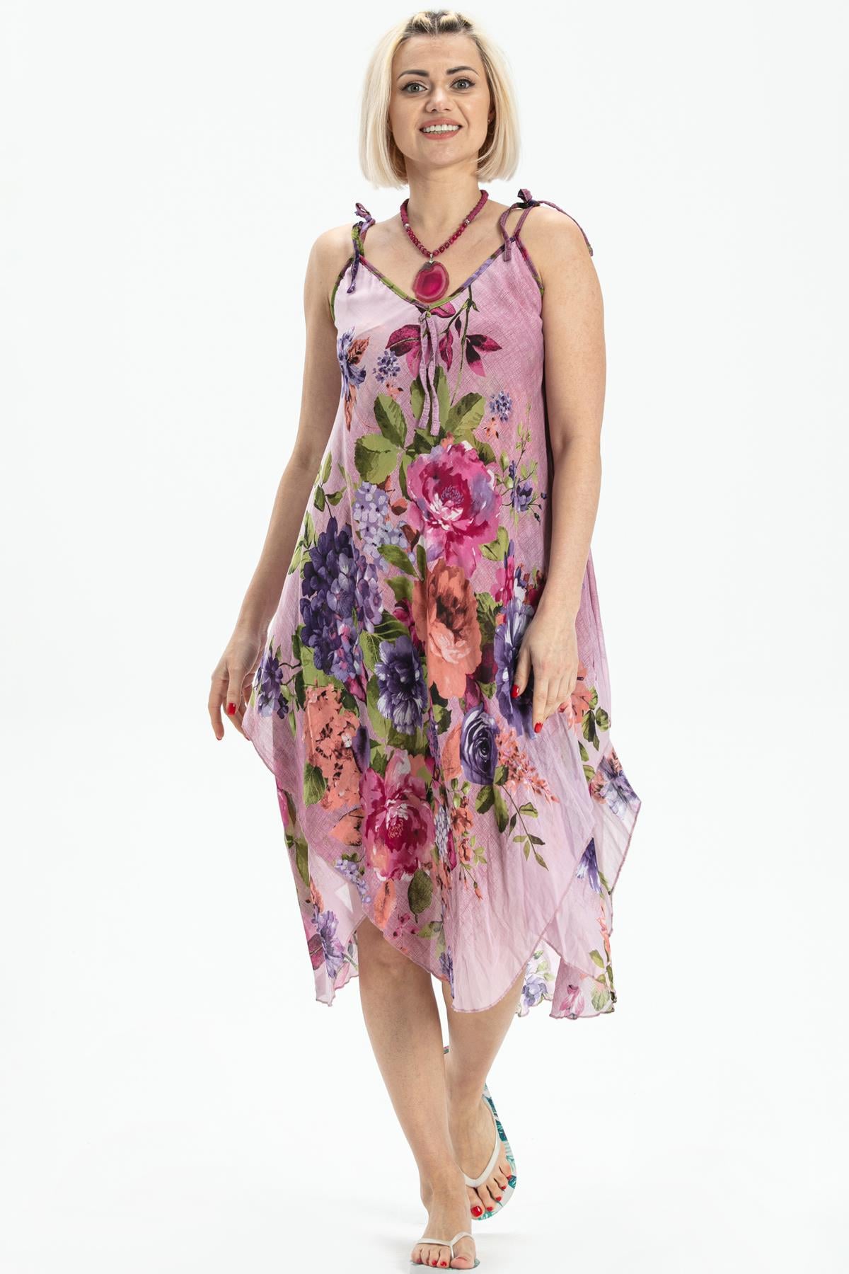 Toptan Afrodit Elbise Pembe