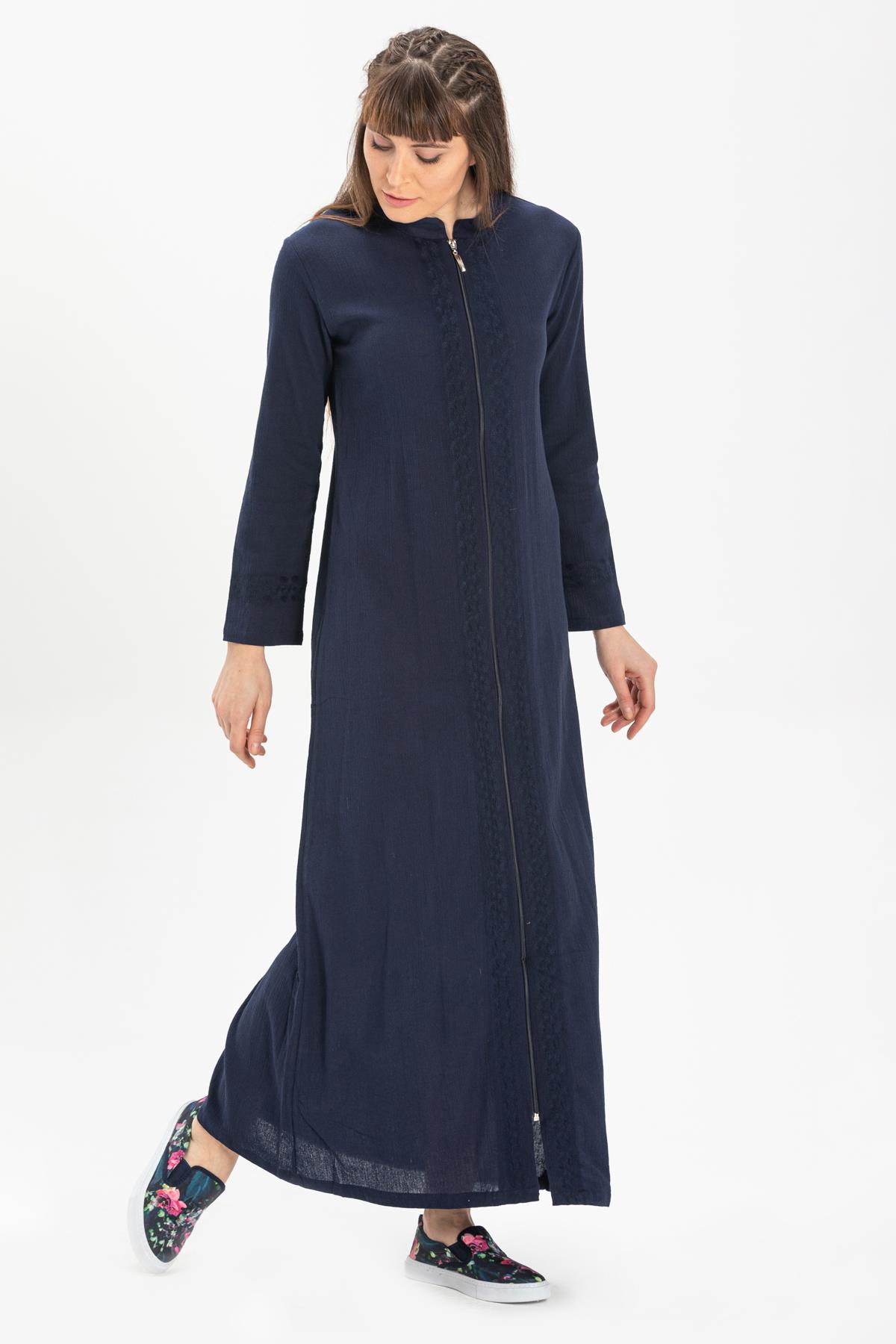 Toptan Cemre Şile Bezi Ferace Lacivert