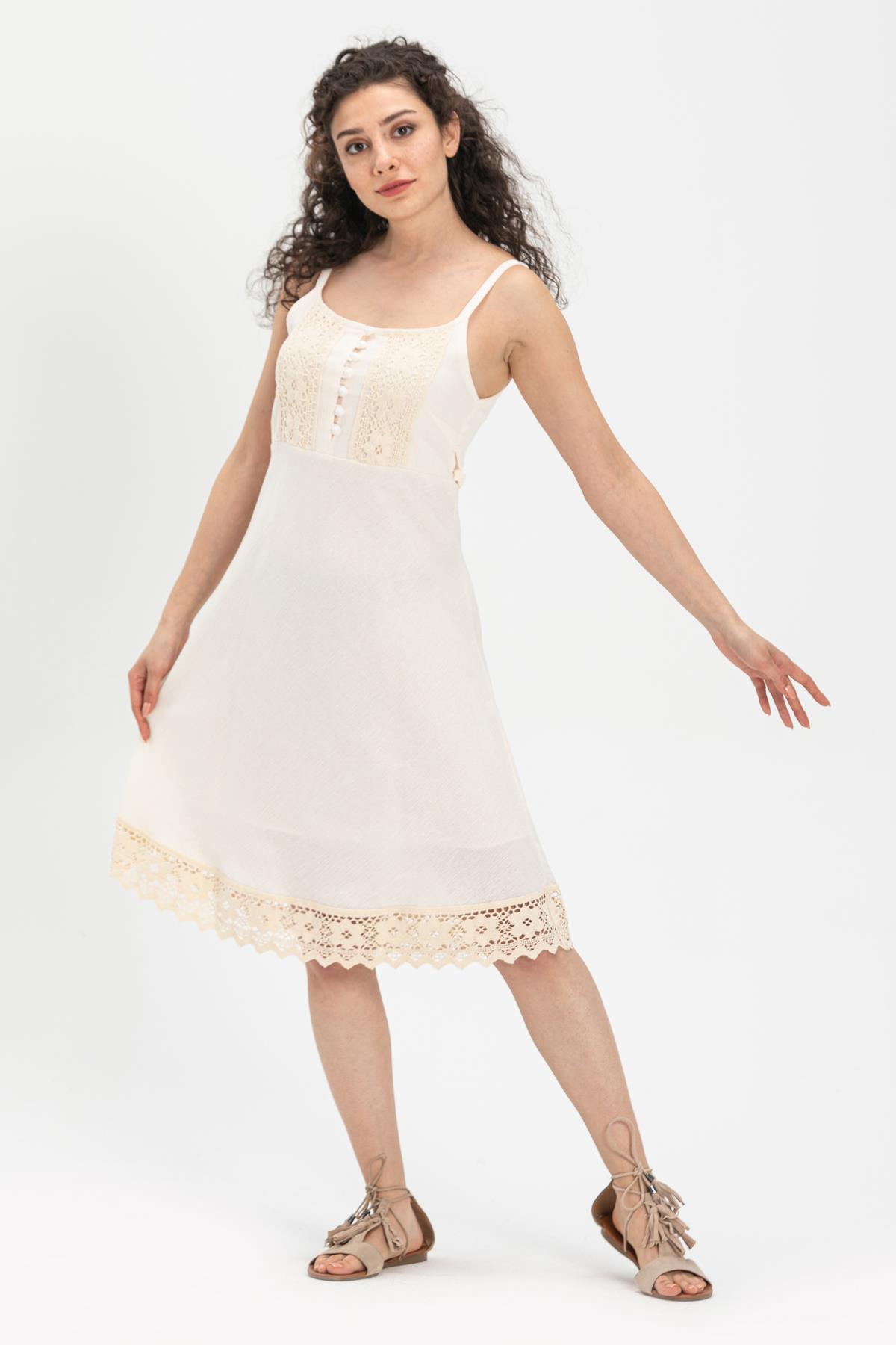 Toptan Eda Elbise Krem