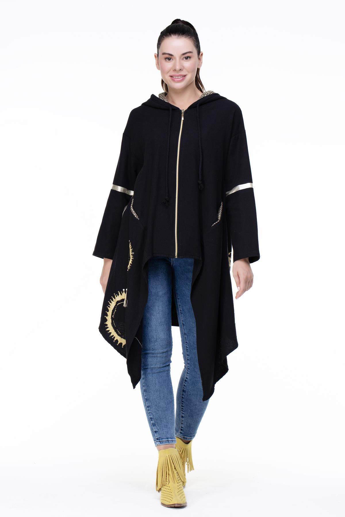 Toptan Efsun Pazen Ceket Siyah