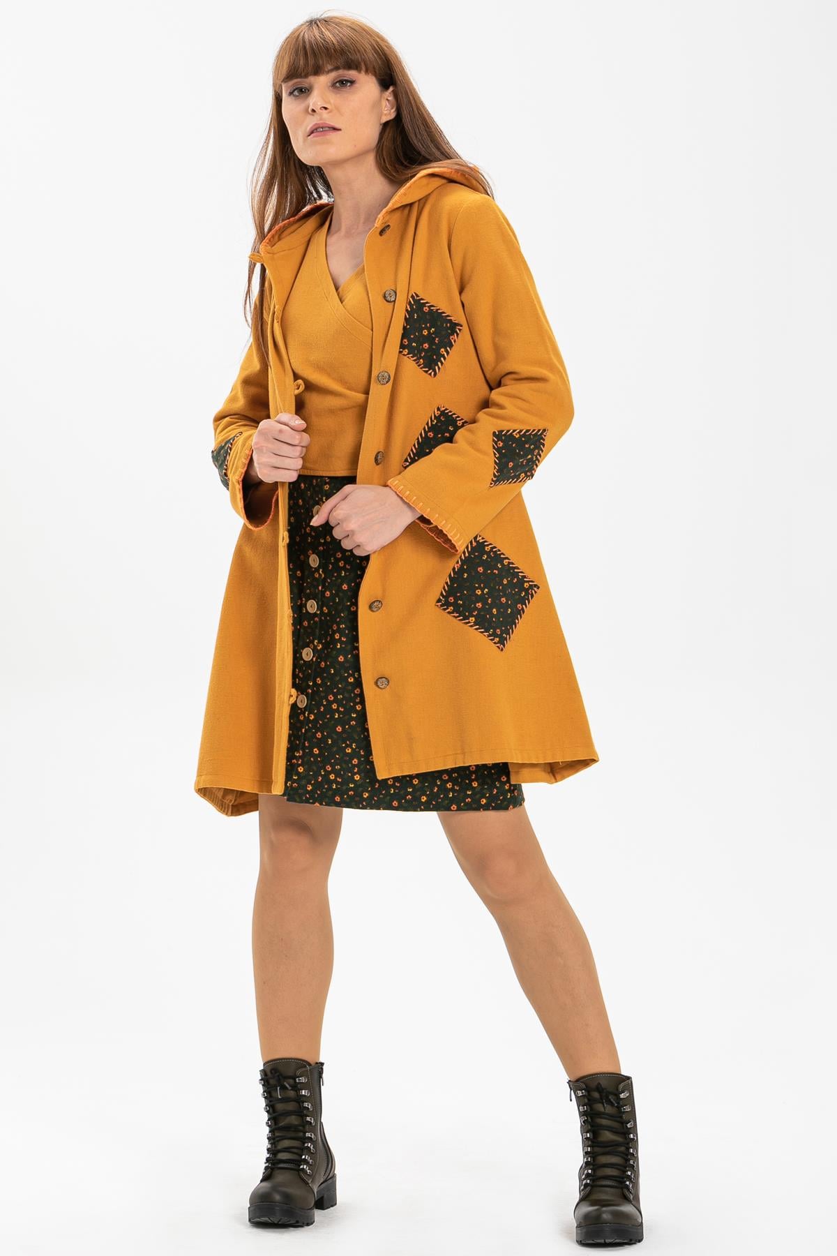 Toptan Eylem Pazen Ceket Hardal