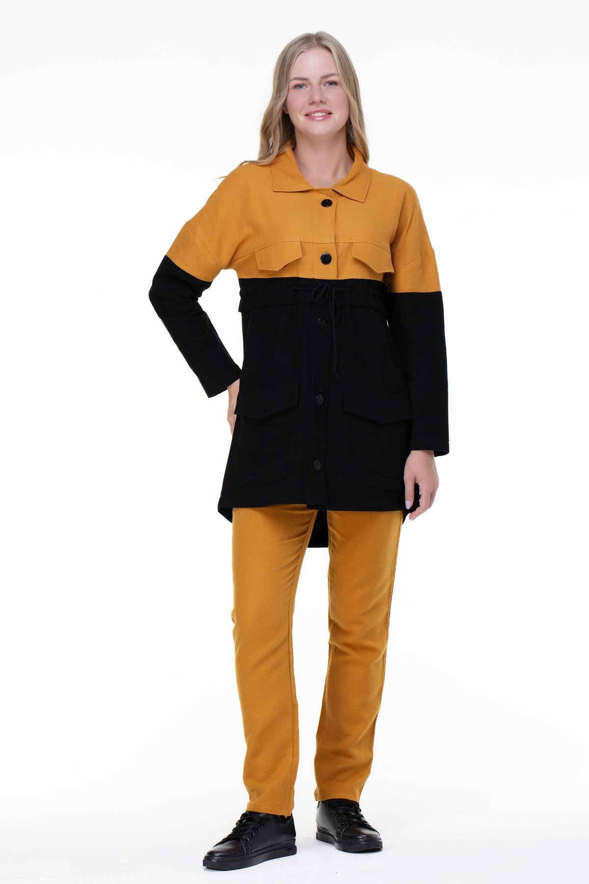 Toptan Hazal Pazen Ceket Safran