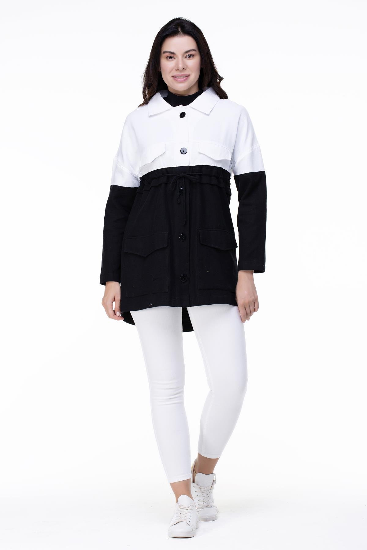 Toptan Hazal Pazen Ceket Siyah