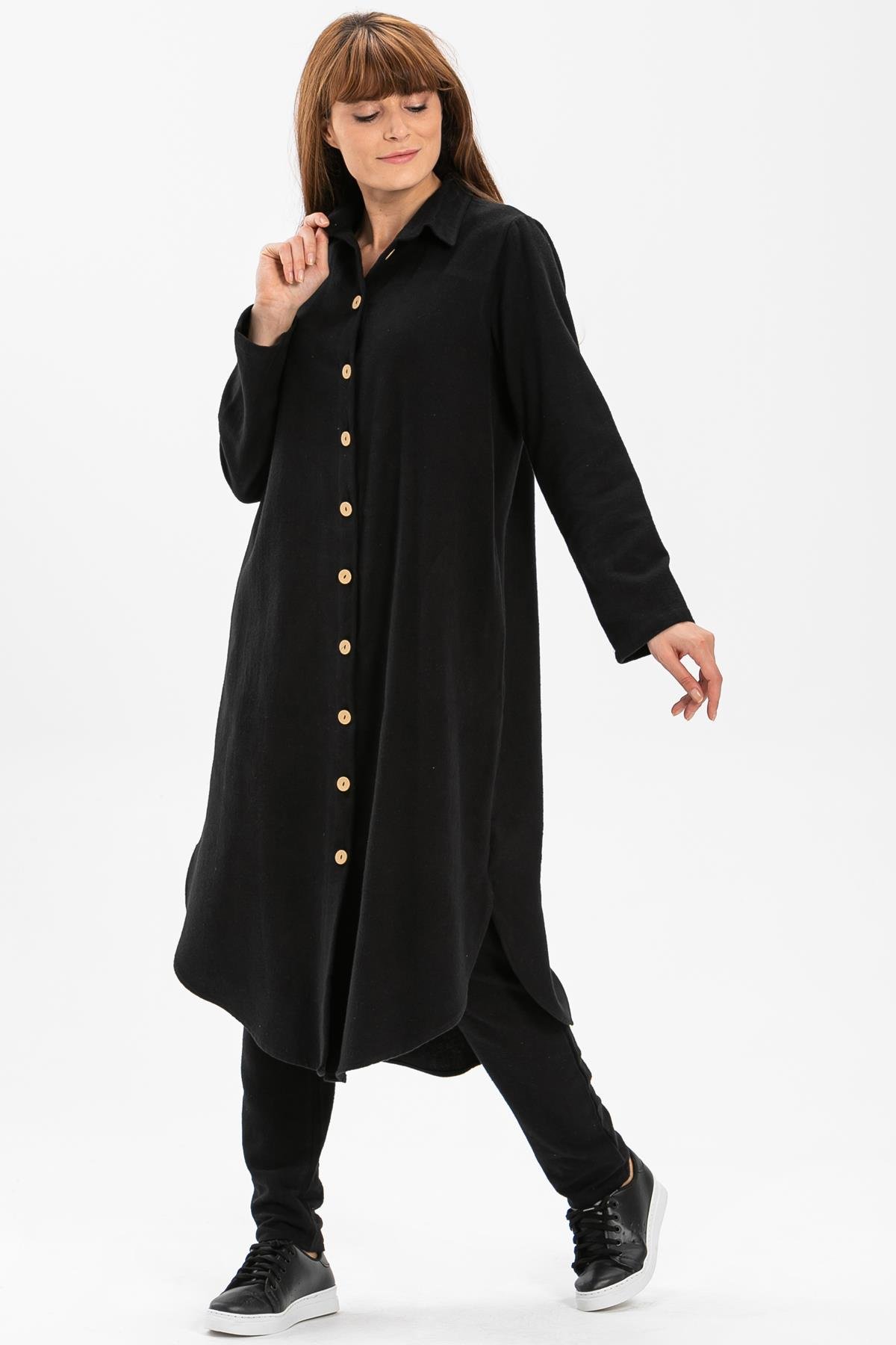 Toptan Merve Pazen Tunik Siyah