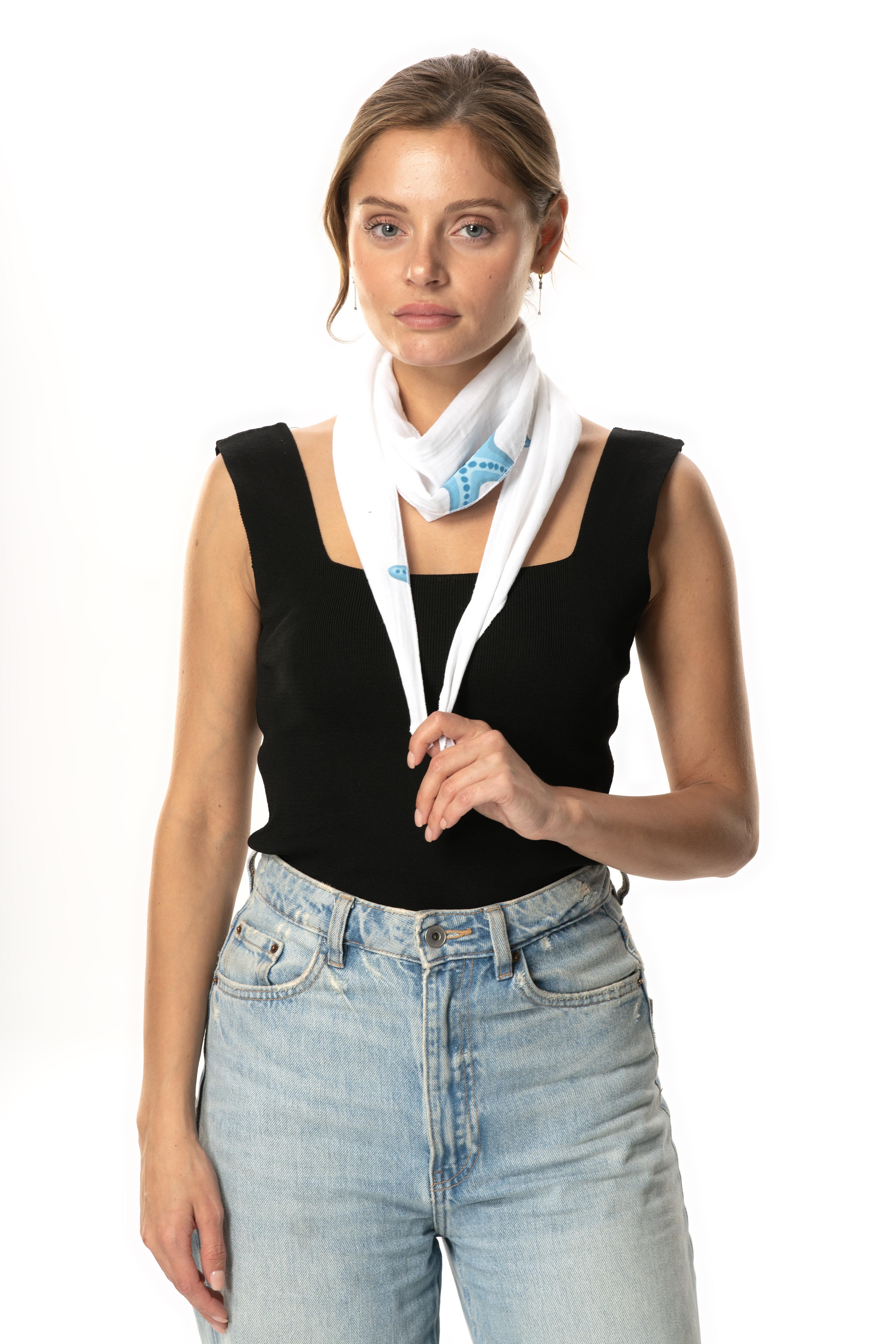 Toptan Müslin Fular Yıldız Yldz