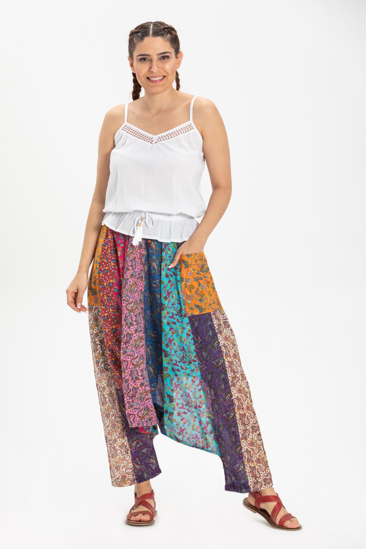 Toptan Patchwork Shalwar / Peçvörk Vual Şalvar