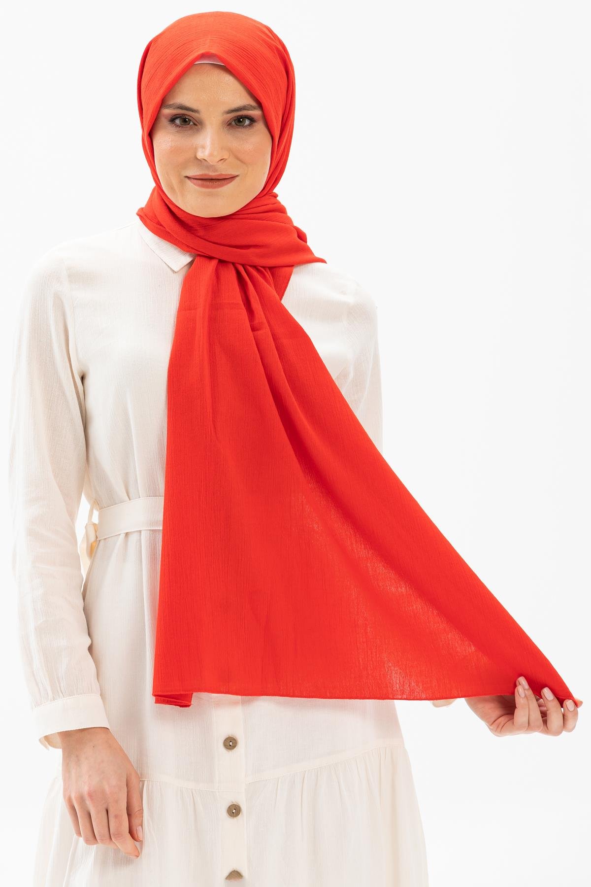 Toptan Şile Bezi Şal Kırmızı