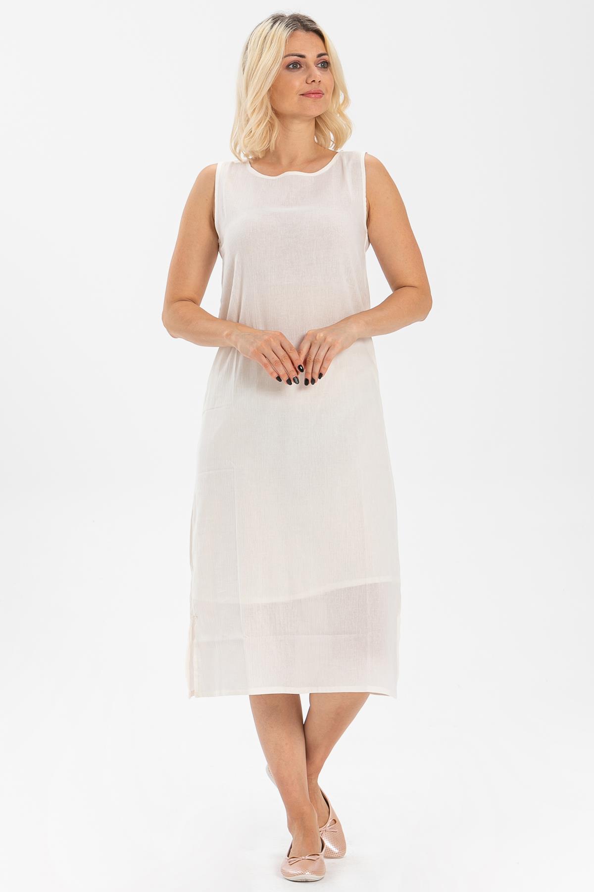 Toptan Uzun Şile Bezi Elbise Astarı Krem