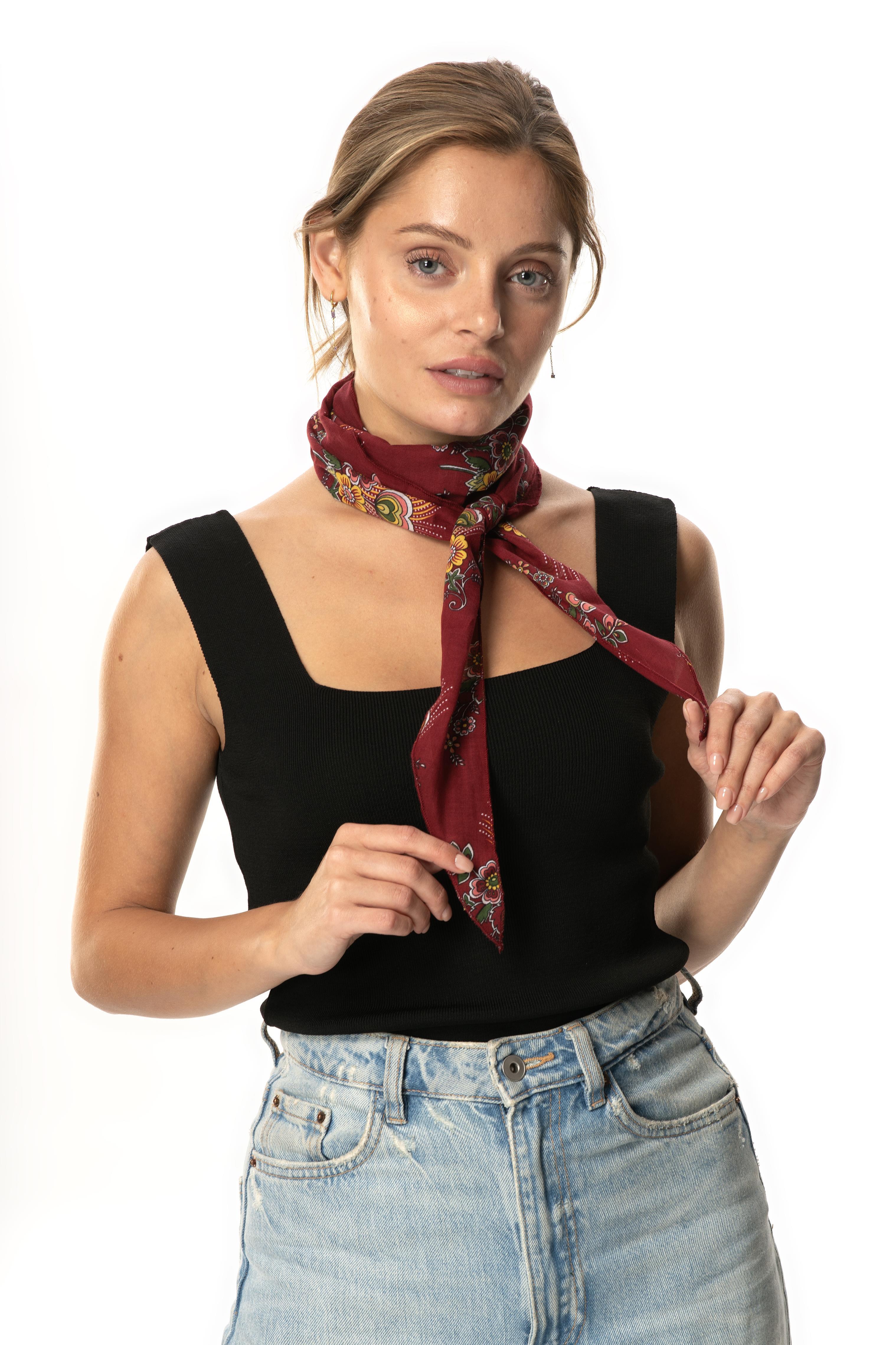 Vual Fular Mimoza Bordo 6230