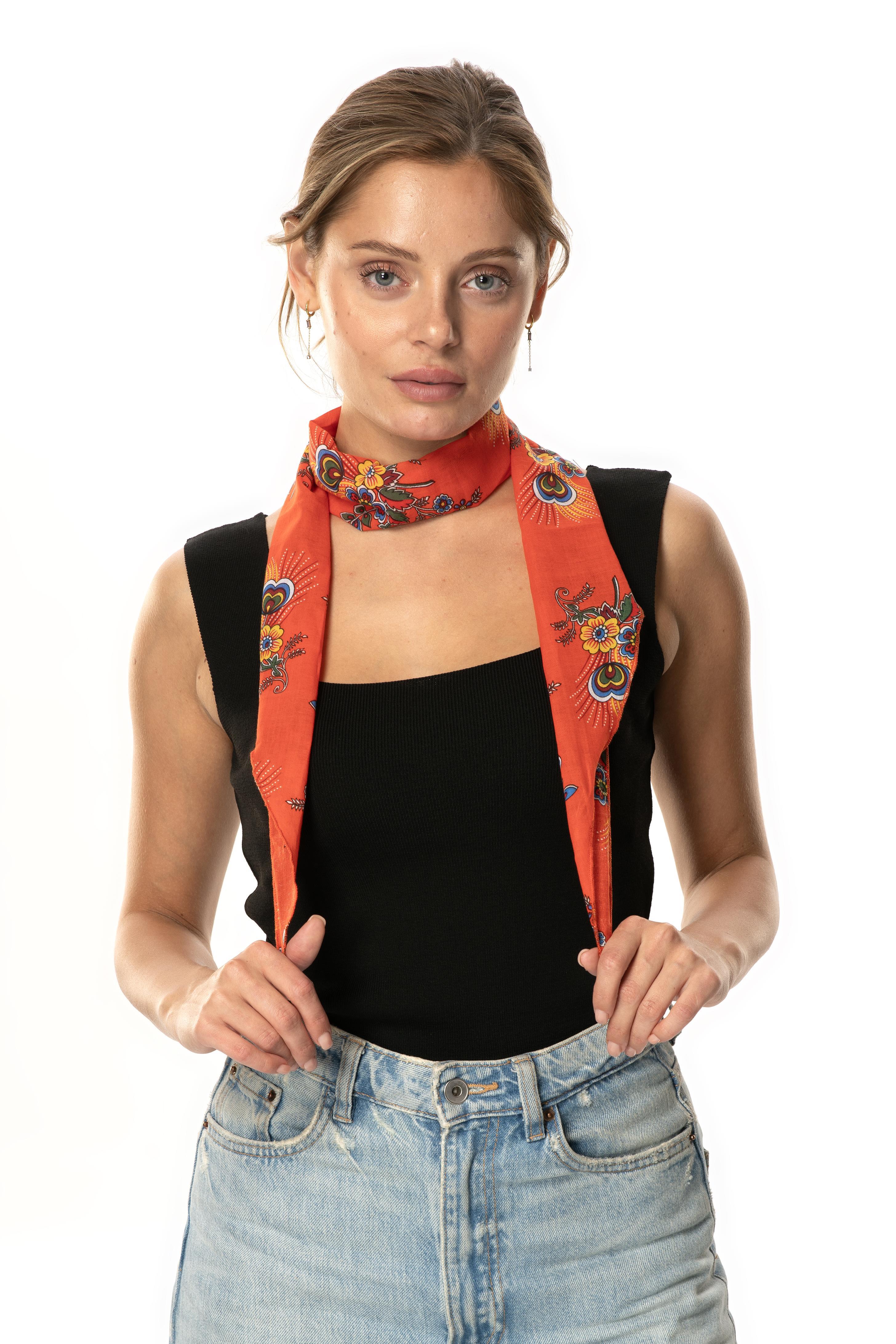 Vual Fular Mimoza Turuncu 6231