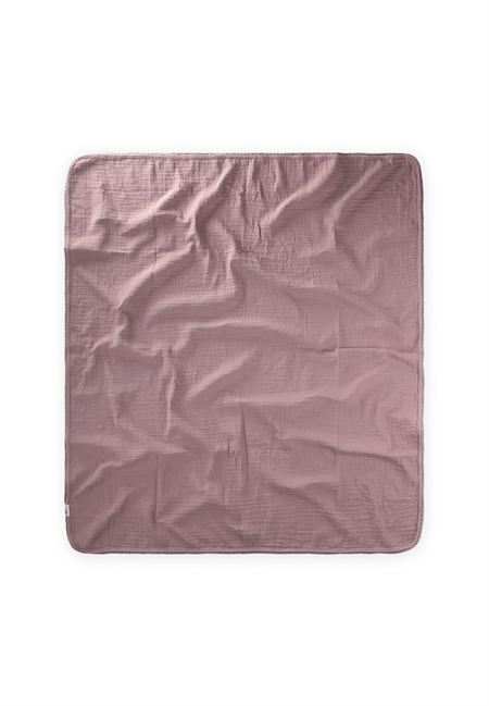 Dantel İşlemeli Tekkat Müslin Battaniye 100X100 cm +/- 3 cm Bakır
