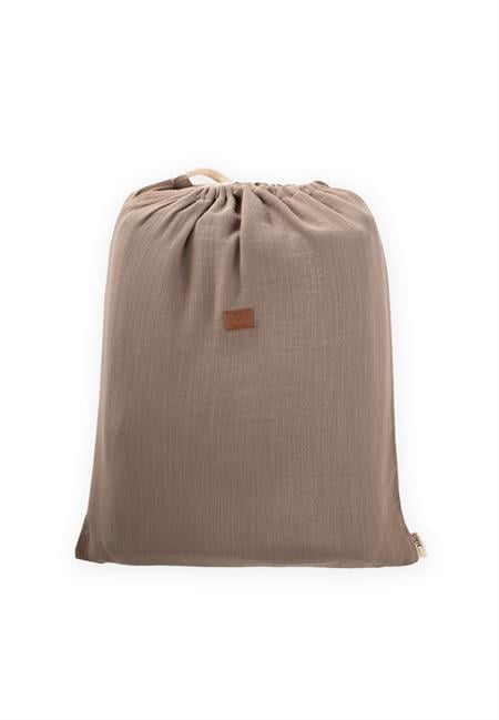 Keseli Müslin Nevresim Takımı 100X135 cm +/ - 3cm Çarşaf 120X150 Yastık 35X45 cm Toprak
