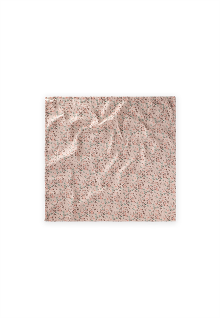 Müslin Bez 50X50 cm PUDRA ÇİÇEKLİ