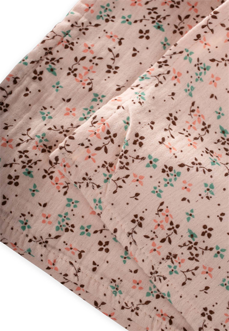 Müslin Bez 50X50 cm PUDRA ÇİÇEKLİ