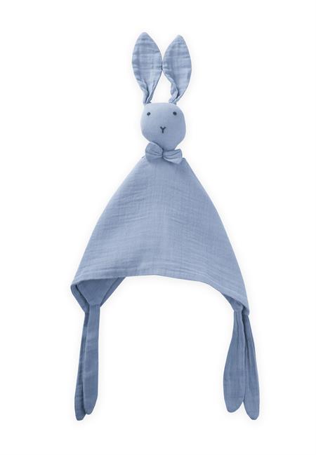 Tavşan Müslin Uyku Arkadaşı (Yıkanmıştır) 40X40 cm Mavi
