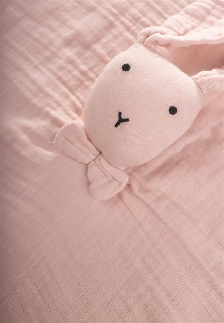 Tavşan Müslin Uyku Arkadaşı (Yıkanmıştır) 40X40 cm Pudra