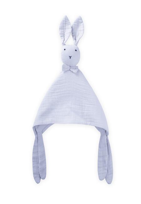 Tavşan Müslin Uyku Arkadaşı (Yıkanmıştır) 40X40 cm Açık Mavi