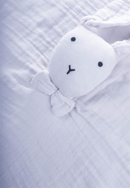 Tavşan Müslin Uyku Arkadaşı (Yıkanmıştır) 40X40 cm Açık Mavi