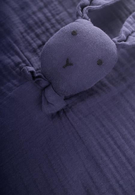 Tavşan Müslin Uyku Arkadaşı (Yıkanmıştır) 40X40 cm Lacivert