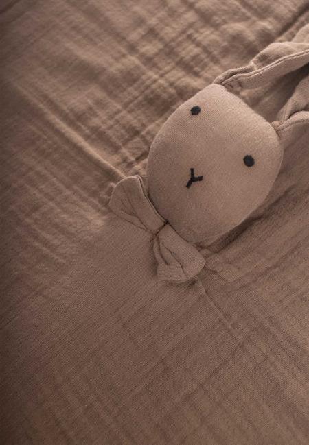 Tavşan Müslin Uyku Arkadaşı (Yıkanmıştır) 40X40 cm Toprak