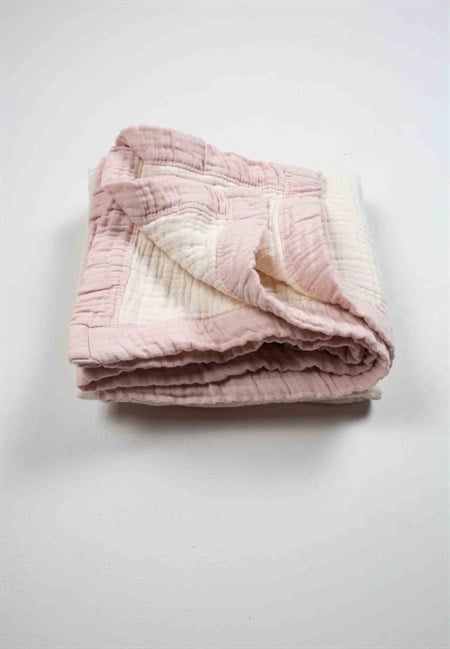 Kalın Biyeli Çift Kat Ham Battaniye 85X90 HAM PUDRA 