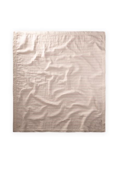 Kalın Biyeli Çift Kat Ham Battaniye 85X90 Cm KİREMİT ÇİZGİLİ