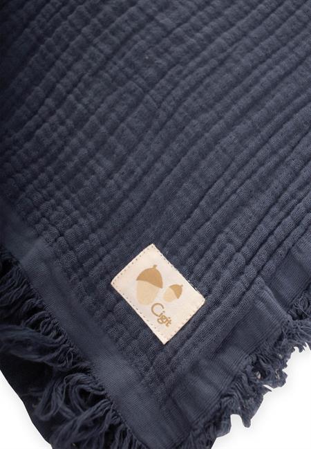 Dört Kat K. Püsküllü Battaniye 80X120 Cm ANTRASİT