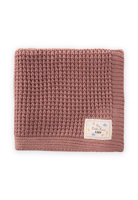 Selanik Triko Battaniye 80X100 (+/-5 Cm ) GÜL KURUSU